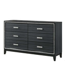 Haiden 6 Drawers  Dresser, Weathered Black Finish Acme
