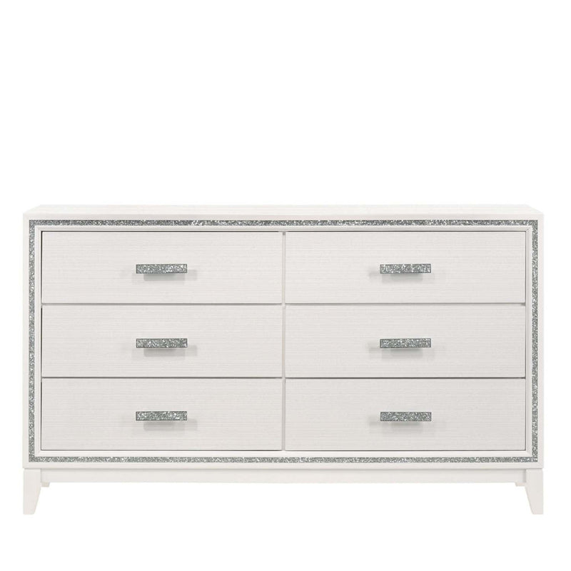 Haiden 6 Drawers  Dresser, White Finish Acme