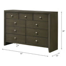 Ilana 9 Drawers  Dresser, Gray Finish Acme