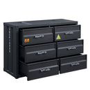 Cargo 6 Drawers Dresser, Gunmetal Finish Acme