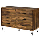 Hestia 6 Drawers  Dresser, Walnut Finish Acme