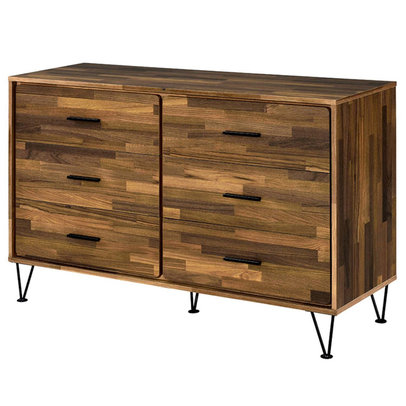 Hestia 6 Drawers  Dresser, Walnut Finish Acme