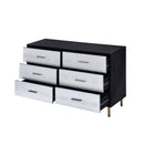 Myles 6 Drawers  Dresser, Black, Silver & Gold Finish Acme