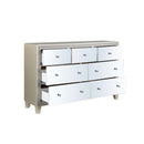 Sliverfluff 7 Drawers Dresser, Mirrored & Champagne Finish Acme