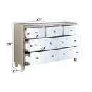 Sliverfluff 7 Drawers Dresser, Mirrored & Champagne Finish Acme