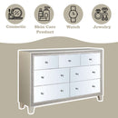 Sliverfluff 7 Drawers Dresser, Mirrored & Champagne Finish Acme