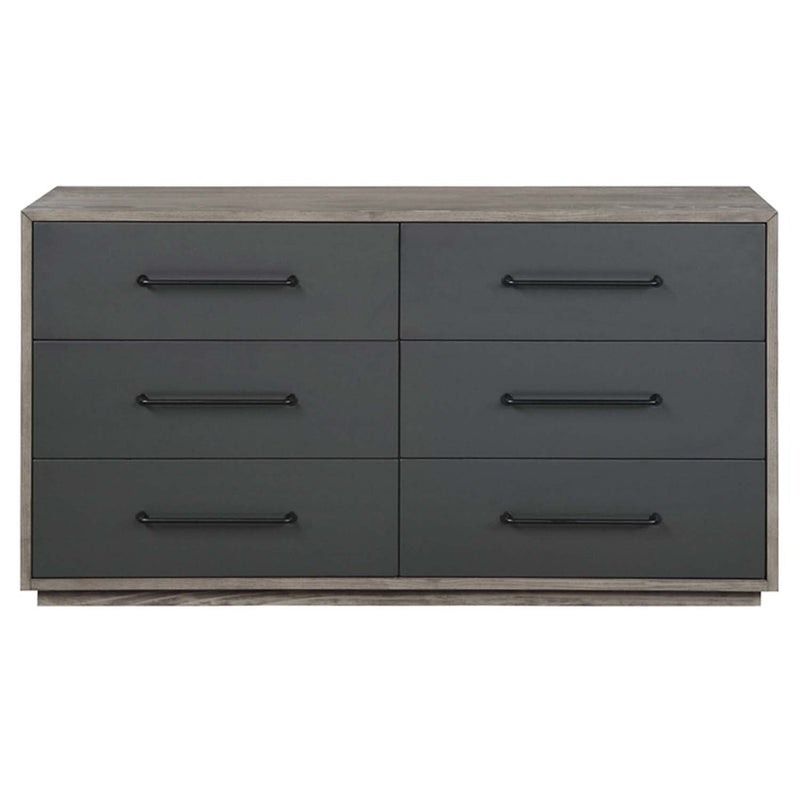 Estevon 6 Drawers  Dresser, Gray Oak Finish Acme