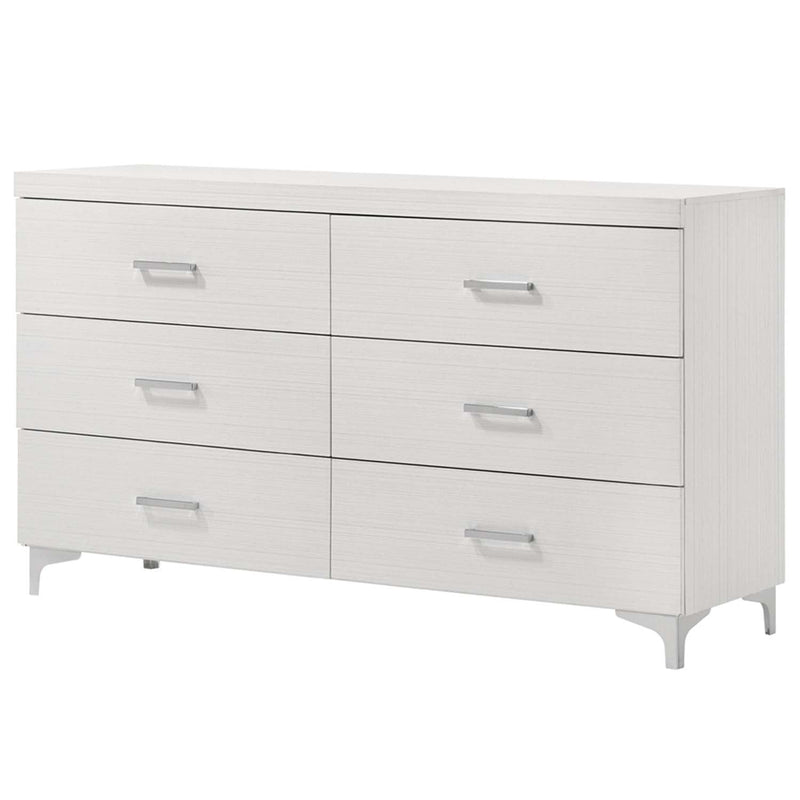 Casilda 6 Drawers  Dresser, White Finish Acme