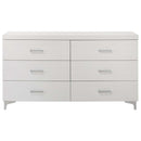 Casilda 6 Drawers  Dresser, White Finish Acme