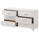 Casilda 6 Drawers  Dresser, White Finish Acme