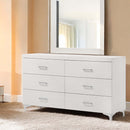 Casilda 6 Drawers  Dresser, White Finish Acme