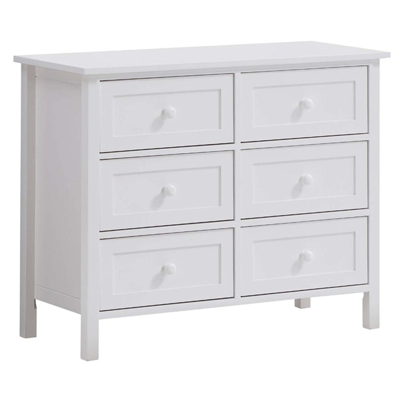 Lolanda 6 Drawers  Dresser, White Finish Acme