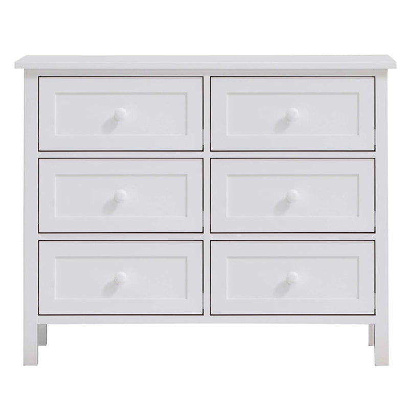 Lolanda 6 Drawers  Dresser, White Finish Acme
