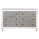 Katia 6 Drawers  Dresser, Rustic Gray & Weathered White Finish Acme