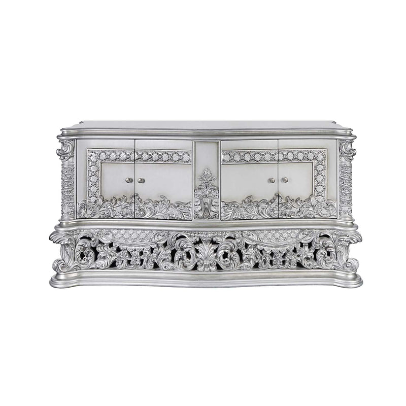 Valkyrie 4 Doors Dresser, Antique Platinum Finish Acme