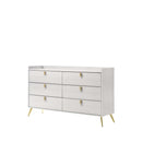 Zeena 6 Drawers  Dresser, White Finish Acme