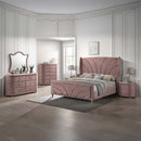 Salonia 6 Drawers  Dresser, Pink Velvet Acme