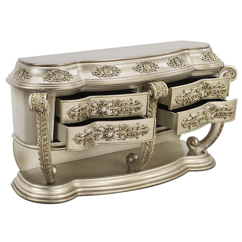 Danae 4 Drawers Dresser, Champagne & Gold Finish Acme