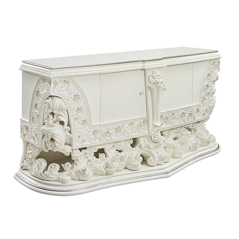 Adara 2 Doors Dresser, Antique White Finish Acme