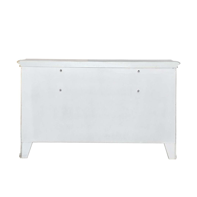Vendome 5 Drawers & 2 Door Dresser, Antique Pearl Finish Acme