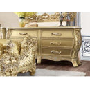 Cabriole 6 Drawers  Dresser, Gold Finish Acme