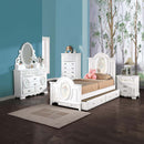 Flora 6 Drawers & 2 Door Dresser, White Finish Acme
