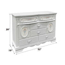 Flora 6 Drawers & 2 Door Dresser, White Finish Acme