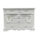 Flora 6 Drawers & 2 Door Dresser, White Finish Acme