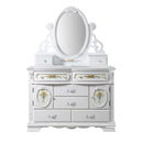 Flora 6 Drawers & 2 Door Dresser, White Finish Acme
