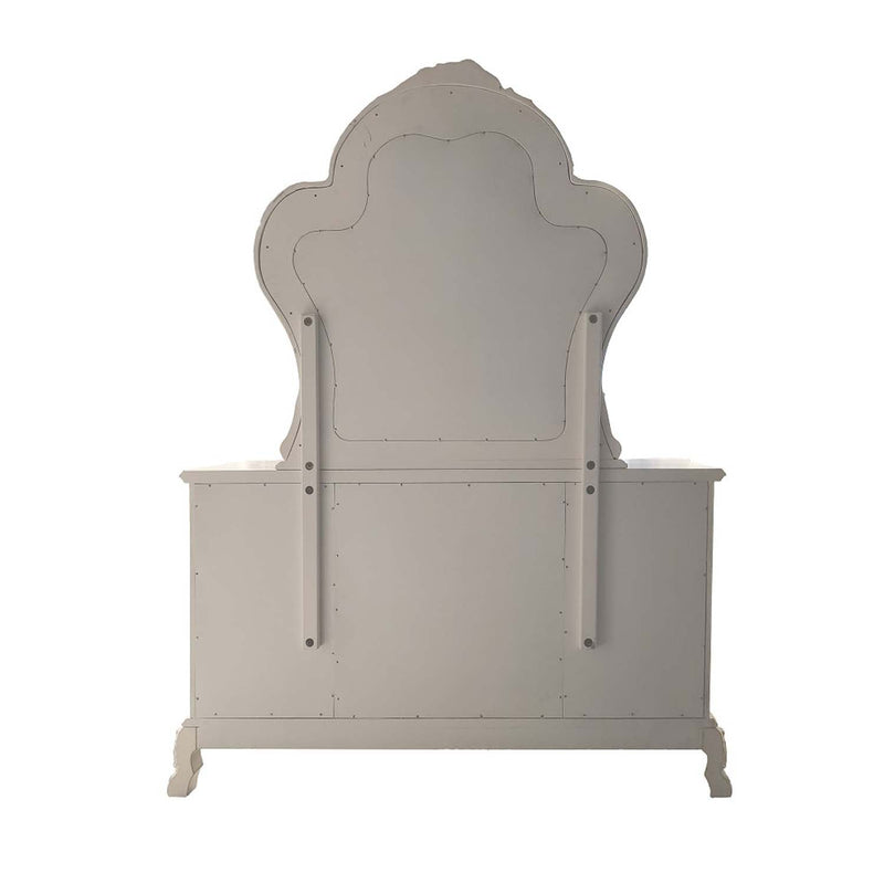 Dresden 7 Drawers, 2 Doors Dresser, Bone White Finish Acme