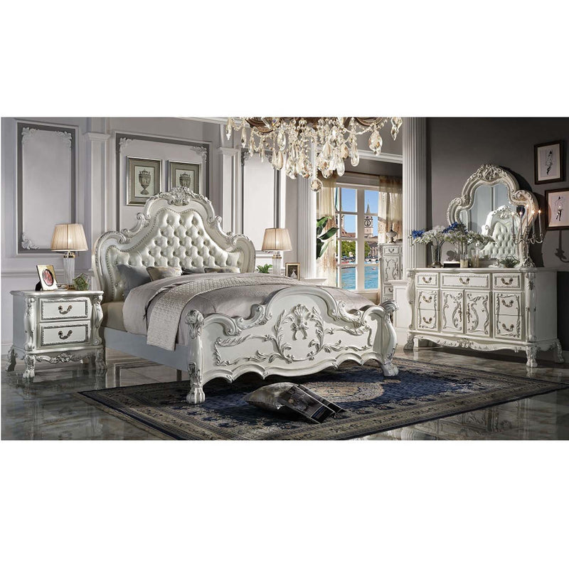 Dresden 7 Drawers, 2 Doors Dresser, Bone White Finish Acme