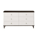 Carena 6 Drawers w/Jewelry Tray Dresser, White & Brown Finish Acme