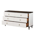 Carena 6 Drawers w/Jewelry Tray Dresser, White & Brown Finish Acme