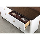 Carena 6 Drawers w/Jewelry Tray Dresser, White & Brown Finish Acme