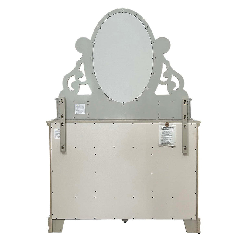 Flora 6 Drawers & 2 Doors Dresser, Gray Finish Acme