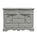 Flora 6 Drawers & 2 Doors Dresser, Gray Finish Acme