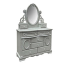 Flora 6 Drawers & 2 Doors Dresser, Gray Finish Acme