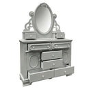 Flora 6 Drawers & 2 Doors Dresser, Gray Finish Acme