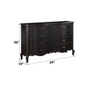 Chelmsford 8 Drawers  Dresser, Antique Black Finish Acme