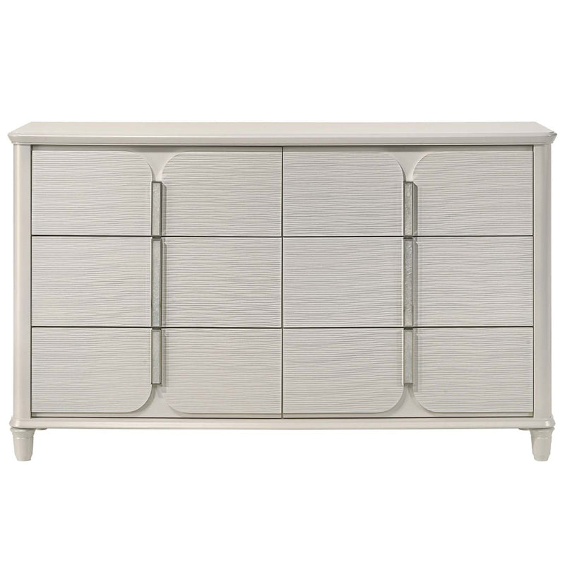 Laveda 6 Drawers Dresser, Pearl White Finish Acme