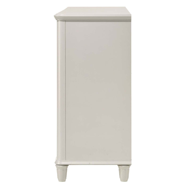Laveda 6 Drawers Dresser, Pearl White Finish Acme