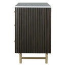 Clayten 6 Drawers  Dresser, Marble Top & Espreeso Finish Acme