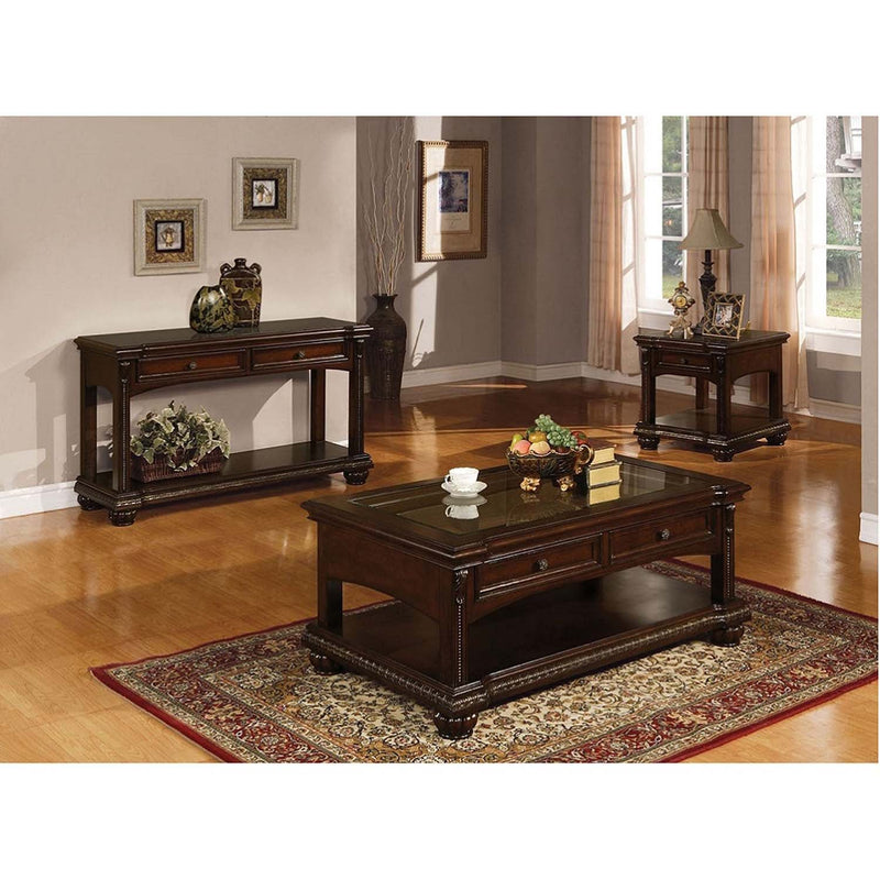 Anondale End Table, Cherry Finish Acme