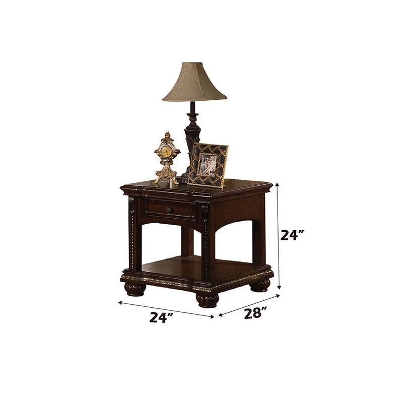 Anondale End Table, Cherry Finish Acme