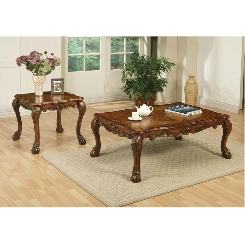 Dresden End Table, Cherry Oak Finish Acme