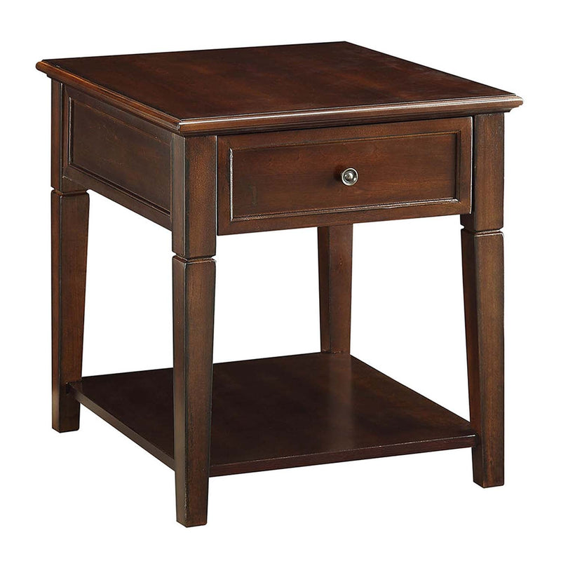 Malachi End Table, Walnut Finish Acme