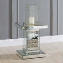 Nysa End Table, Mirrored & Faux Crystals Acme