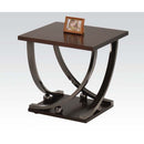 Isiah End Table, Black Nickel Finish Acme