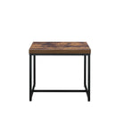 Bob End Table, Weathered Oak & Black Finish Acme