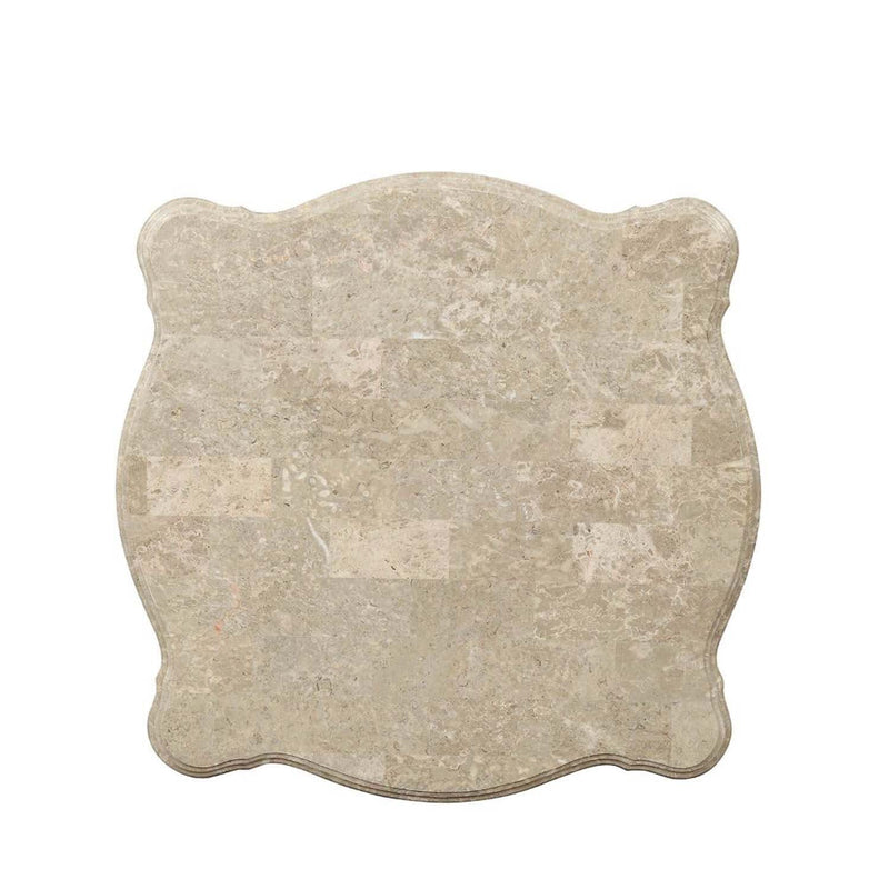 Ranita End Table, Marble Top & Champagne Finish Acme